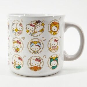 Hello Kitty Zodiac Signs Ceramic Coffee Mug 20oz Silver Buffalo Sanrio White Cup